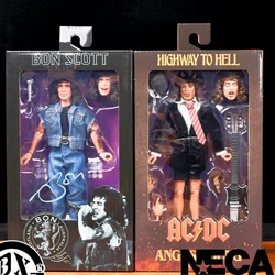 Original Neca 43270 Angus Young (highway To Hell) 8 Inch Clothed Action Figure Collection Model Toy Dolls Christmas Gift