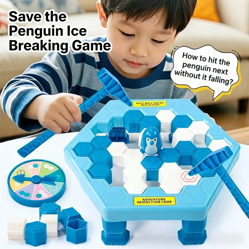

Baby Penguin Knock Ice Toy Children Puzzle Thinking Game Parent Child Interactive Desktop Party Board Game Hand Eye Coordination