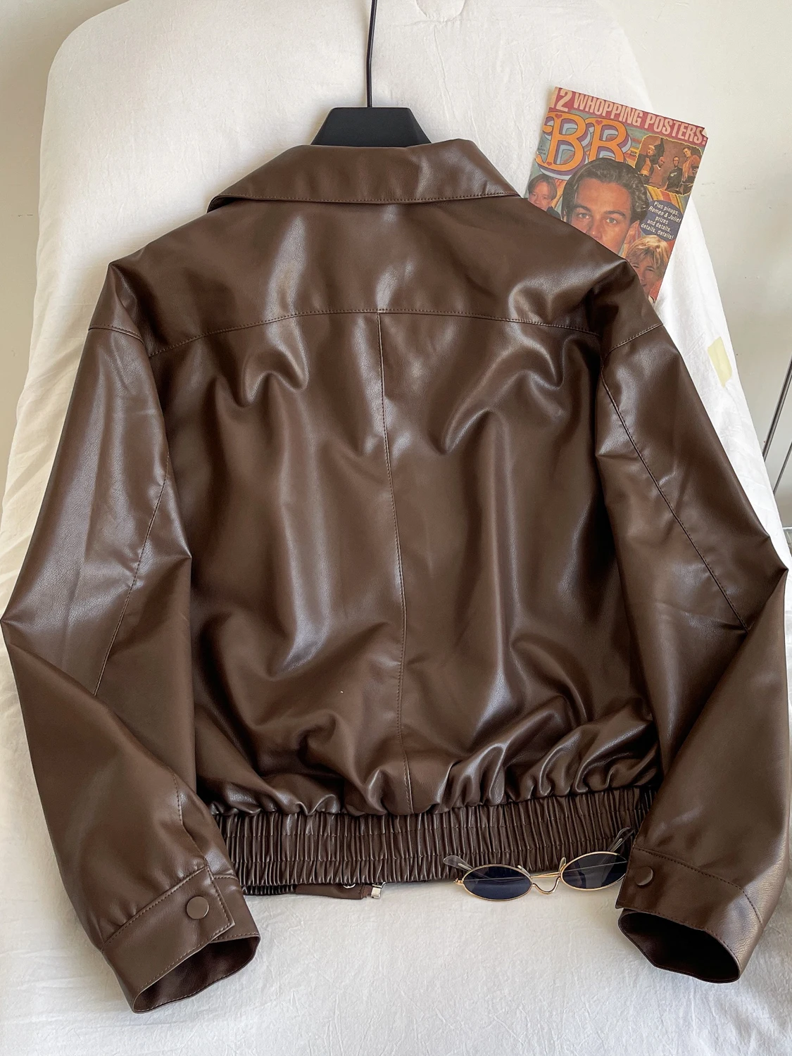 Women's Leather Jaet Casual Loose Fit Vintage Sle Slimming Biker Coat Versatile American BF Sle Top for Autumn 2025
