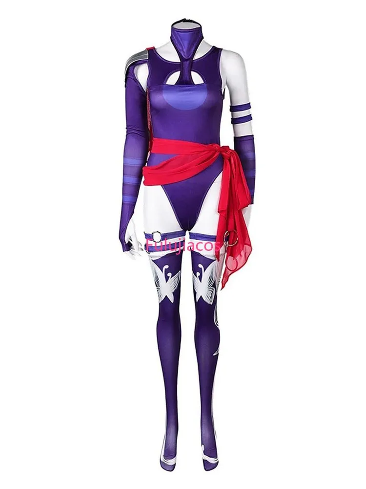 

Fulujiacos Psylocke Woman's Cosplay Costume Spandex Zentai Bodysuit