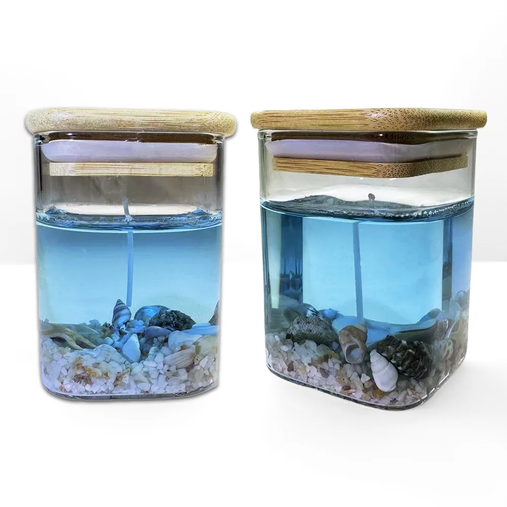 

Handmade Aromatherapy Candle - Ocean Shell, Jelly Candle Soy Wax Crystal Candle Cup - Aromatherapy Candle for Home Decor&Gifts