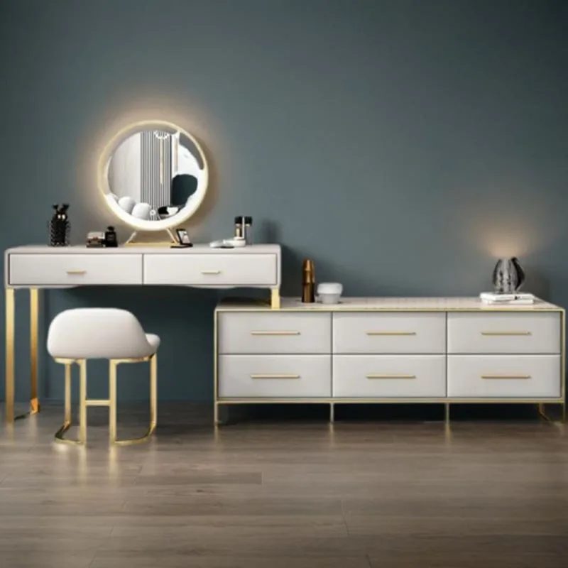 

Dresser Dressing Table Nordic Vanity Jewelry Organizer Bedroom Luxury Makeup Girls White Desk Items Furniture Vanity Tocador