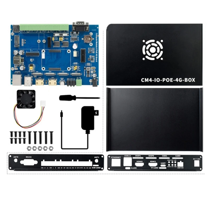 Compute Module 4 Industrial IoT Base Board with Cooling Fan for CM4