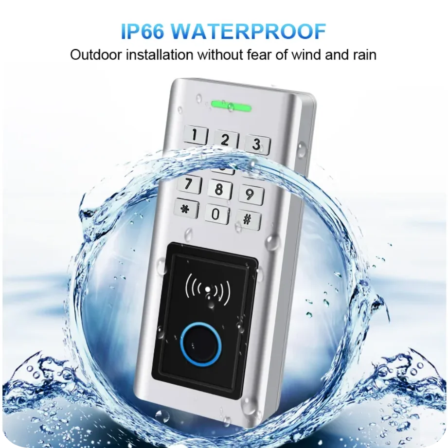 SF15 works Tuya Wifi Smart Door Standalone Proximity Card RFID Reader Biometrics Fingerprint Door Access Control System