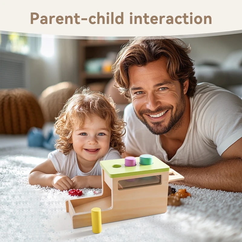 Jouets en bois Montessori pour bébé, boîte de chasse permanente, document macaron, forme Leone, jouet mentaires oriel match dos, cadeaux pour bébé