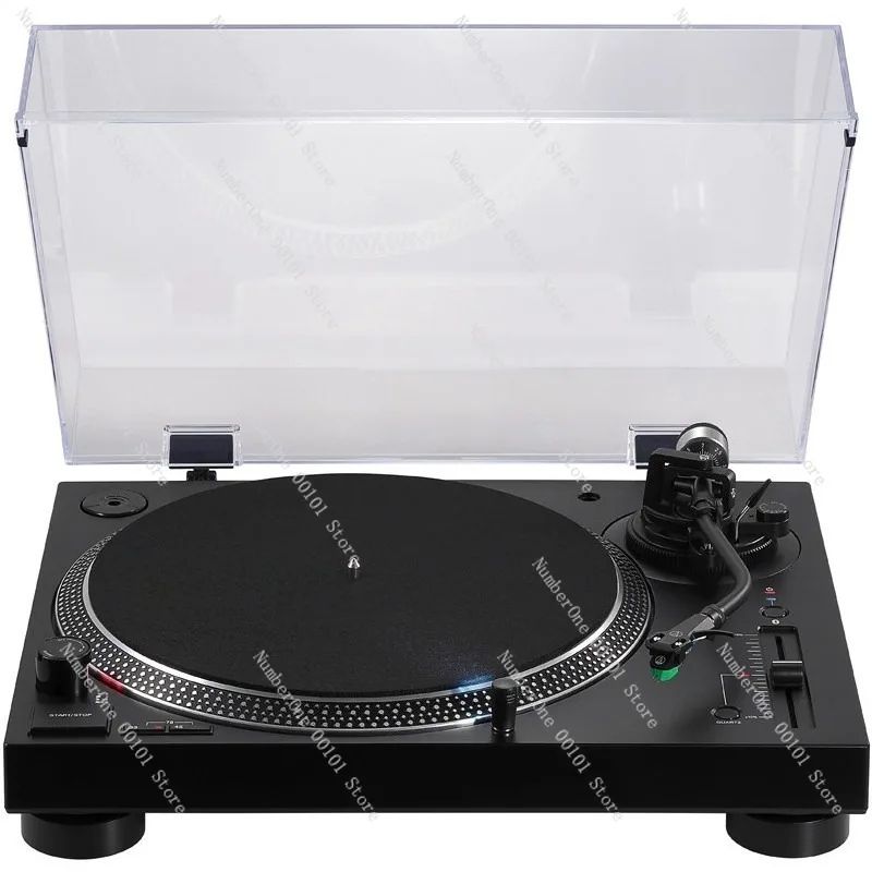 USB Direct Drive Turntable Vinyl Record Player Desktop Retro Phonograph Audio Player with Modern Connectivity