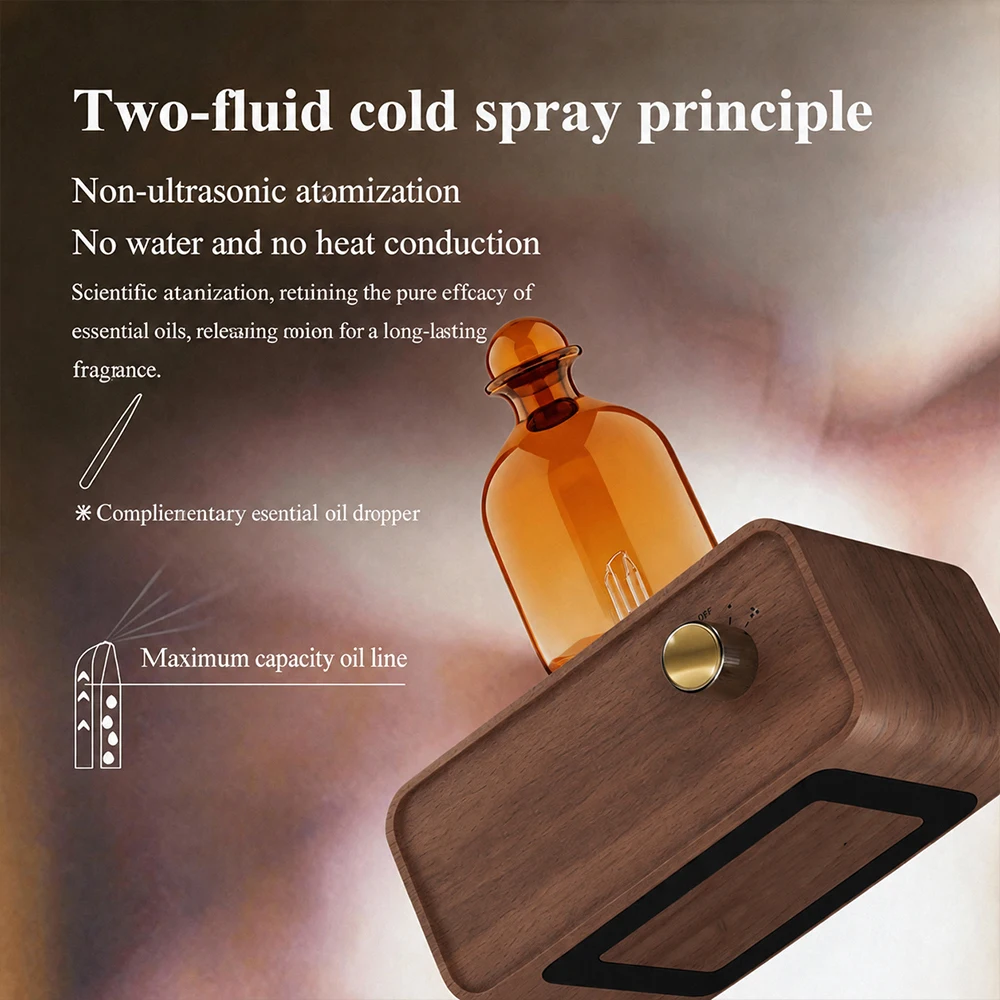 アンバーガラス製ネブライジングディフューザー、ヴィンテージ木 - Home Fragrance Oud のレビューと価格