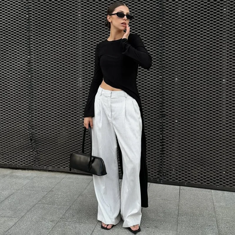 Tuularose Summer Black Maxi Dress Women's Fashion Slit Patchwork Sexy Dress Casual High-Waisted Chic 2026 Female Dress Clothes