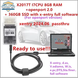 MB Star c4 c5 2024.06 xentry newest software v.ediam/X/D.AS/D.TS 360GB SSD + X201T i7 cpu 8GB RAM + Openport 2.0 ready to use