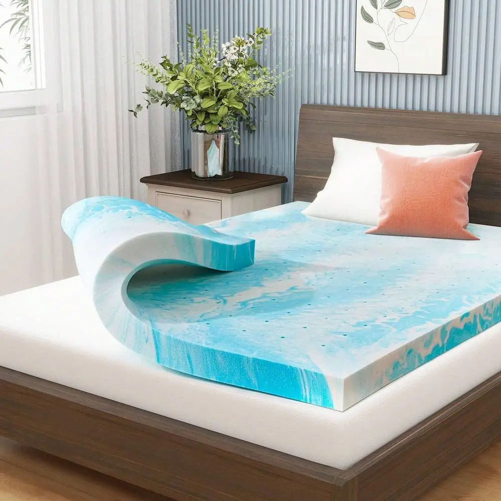 3 Inches Memory Foam Mattress Topper, Pressure Relief For Back Pain, CertiPURUS Certified