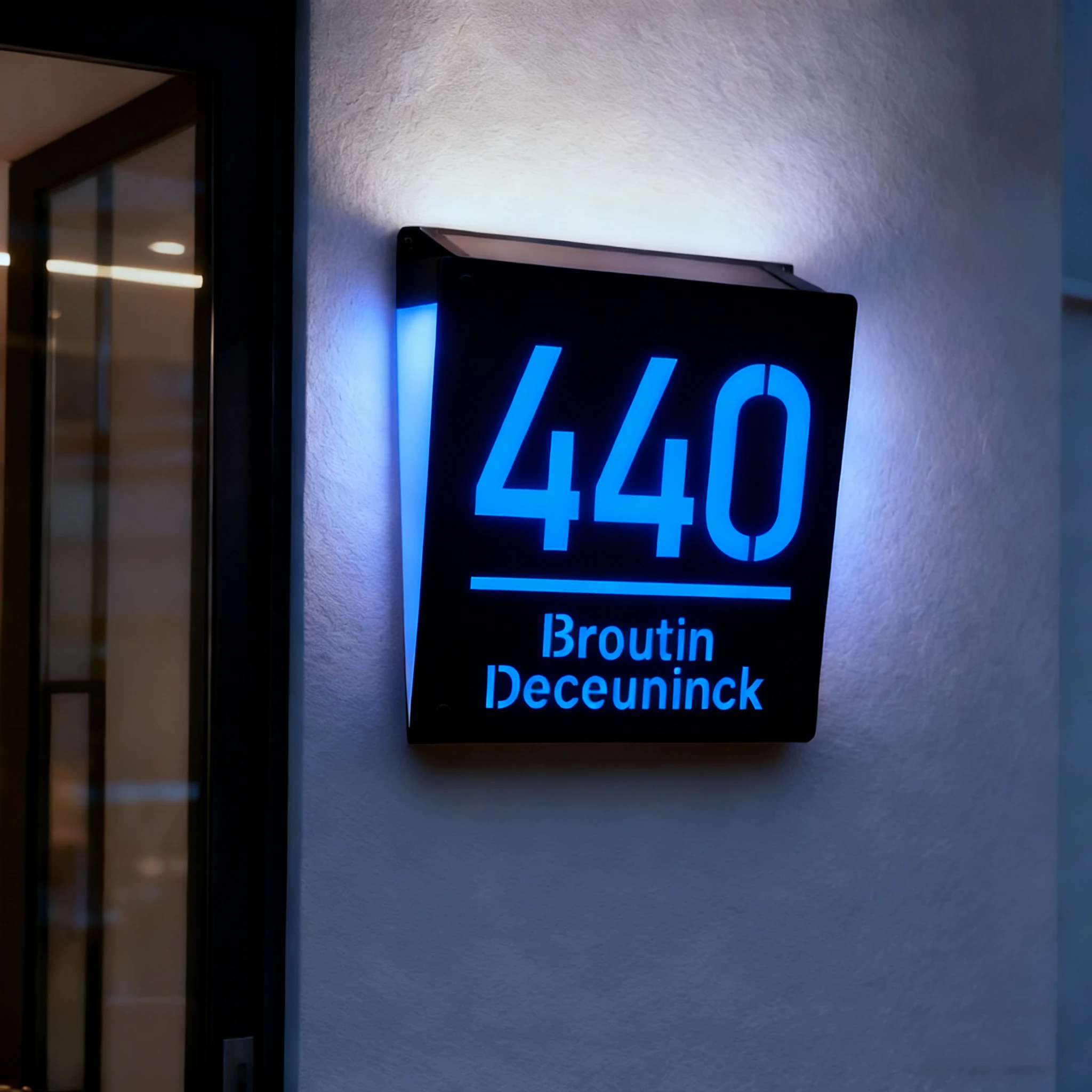 Gepersonaliseerde huisnummerbordje  buiten automatisch Huisnummer led verlichting solar plaquette eenvoudig te installeren aangepaste deurbord zonne-LED adresbord 3D CUT huisnummer zonneenergie