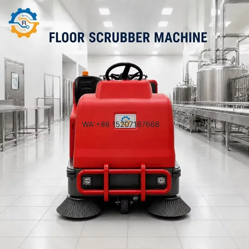 Wmwmnu Industrial Sweeping and Scrubbing Integrated Floor Cleaner for Food Factory Cleaning