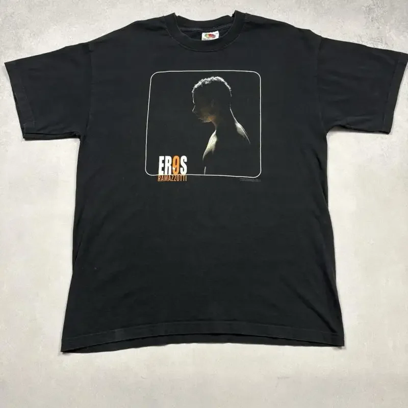 Vintage Eros Ramazzotti Toureros 2003 2004 Concert T Shirt Band Tee Black L Y2K