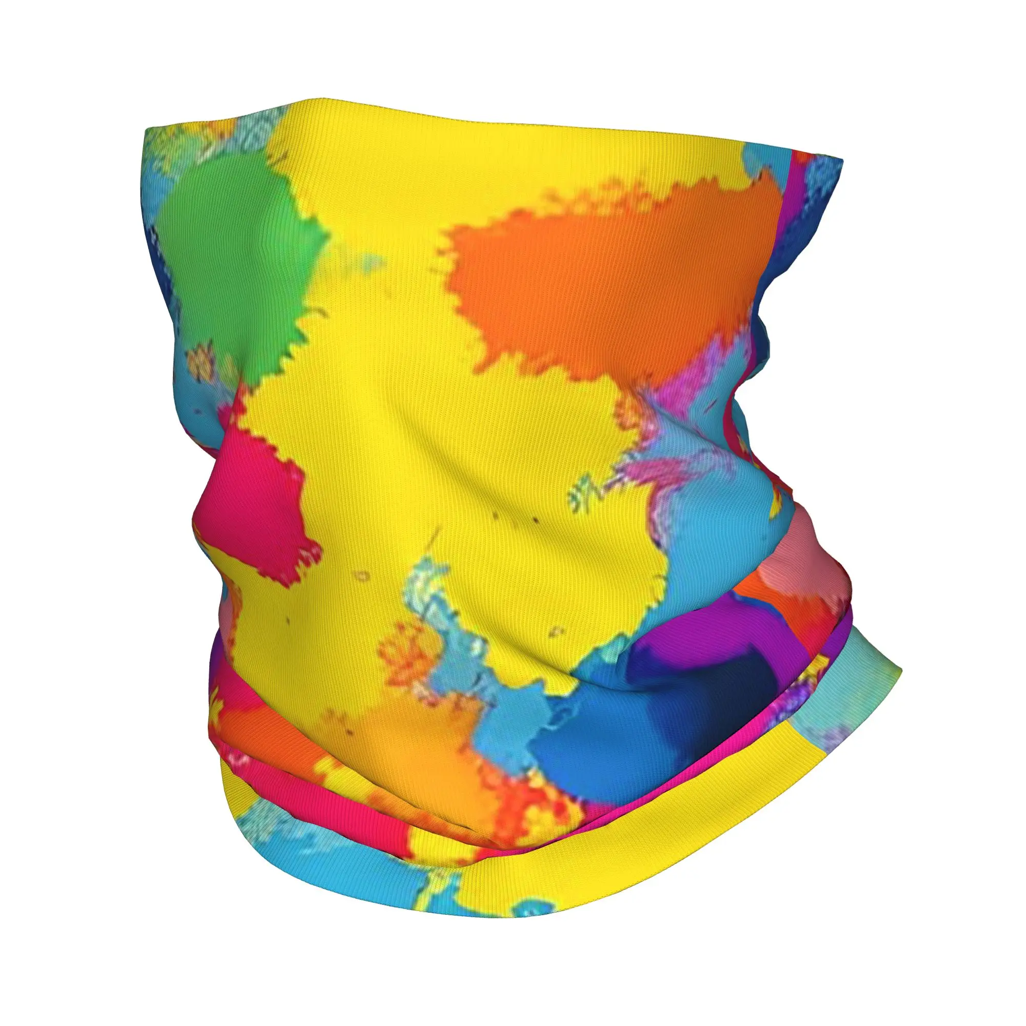 

Abstract Colorful Paint Splatter Bandana Neck Gaiter Printed Wrap Scarf Multifunction Cycling Scarf Riding Unisex Adult