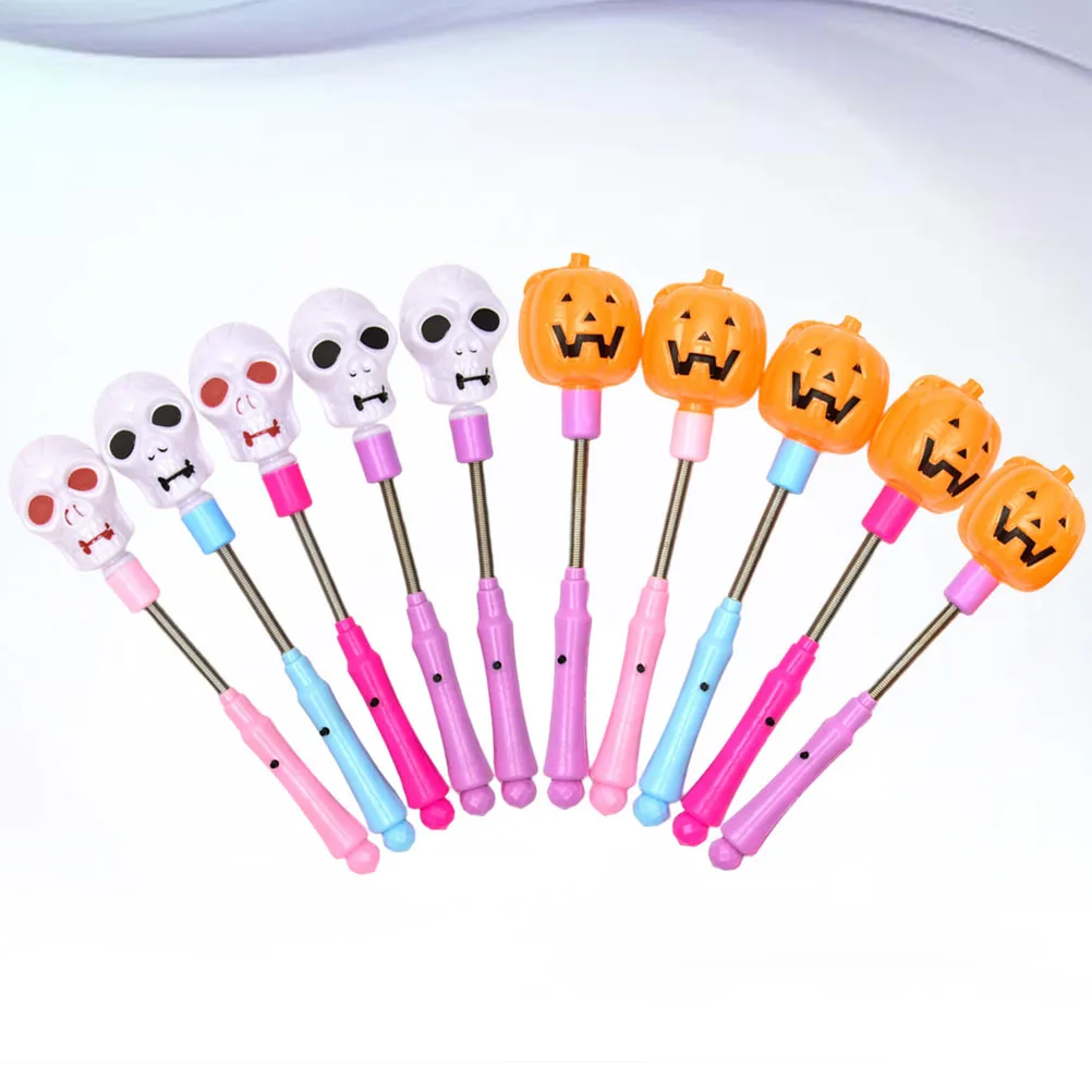 

10Pcs Halloween Glow Stick Pumpkin Design Lightweight Portable Party Use for Concert Festival Kids Stick