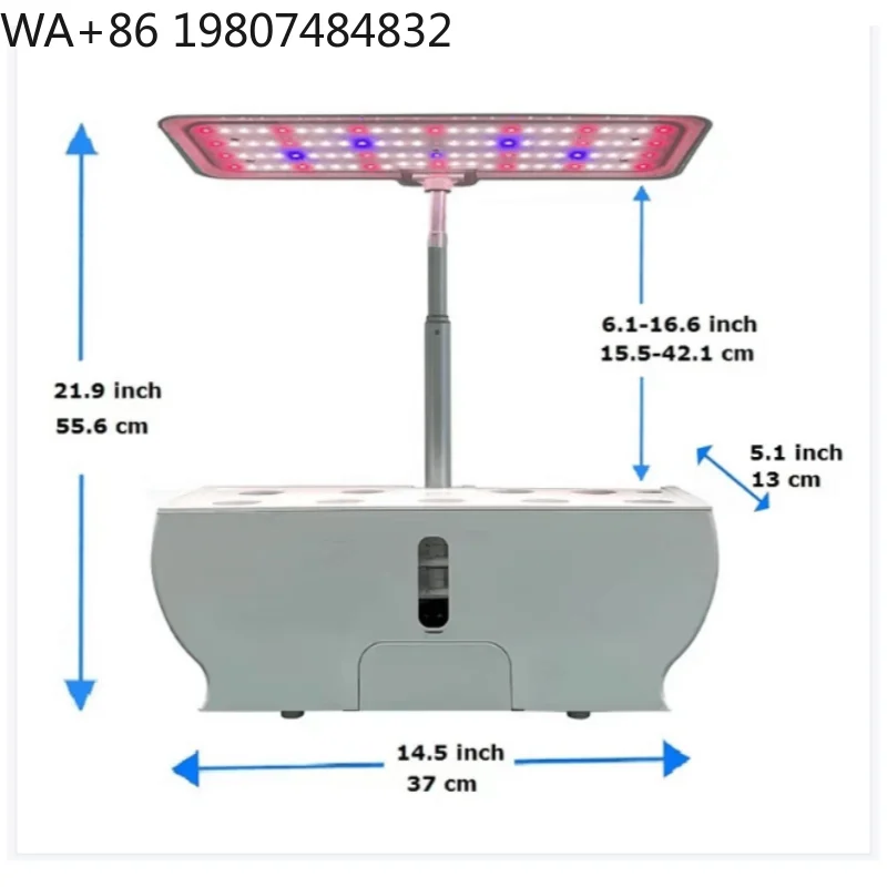 Remote Control 9 Pod Vertical Hydroponic Cultivation Kit Dimmable Full Spectrum LED Light Auto Circulation Soilless Gear For