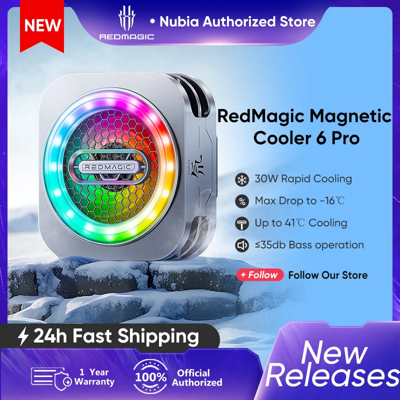 

2025 New Arrival RedMagic VC Liquid Cooler 6 Pro Phone Cooler 30W power cooling AI temperature control magnetic buckle dual mode
