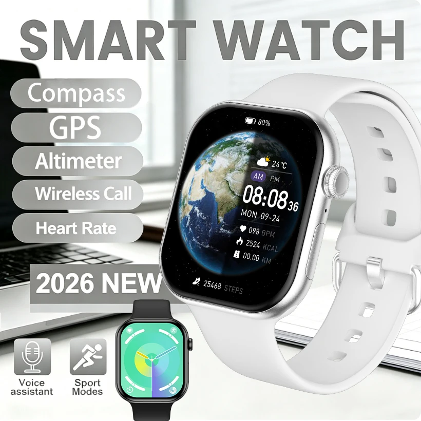 New Fashionable Smart Watch GPS Movement Track NFC Compass 320mAh Battery Various Menu Modes BT Call Sports Men Women Watch