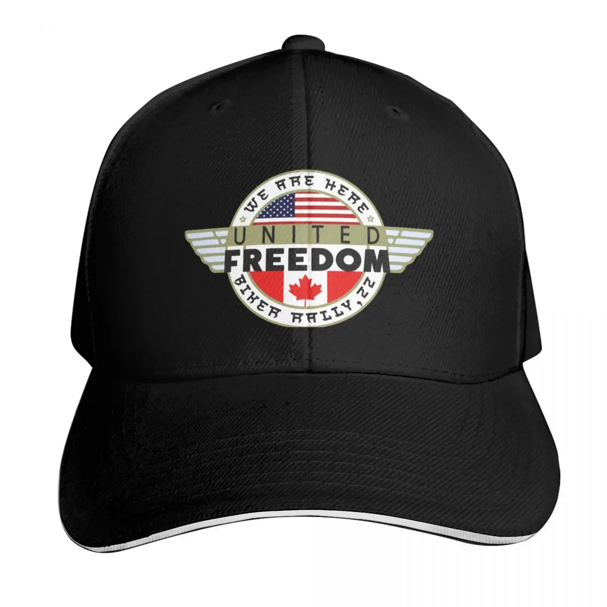 The Biker Rally 2022 - Freedom Convoy Riders Baseball Cap Curved Brim Classic Fit Low Profile Unstructured Unisex for Men Women