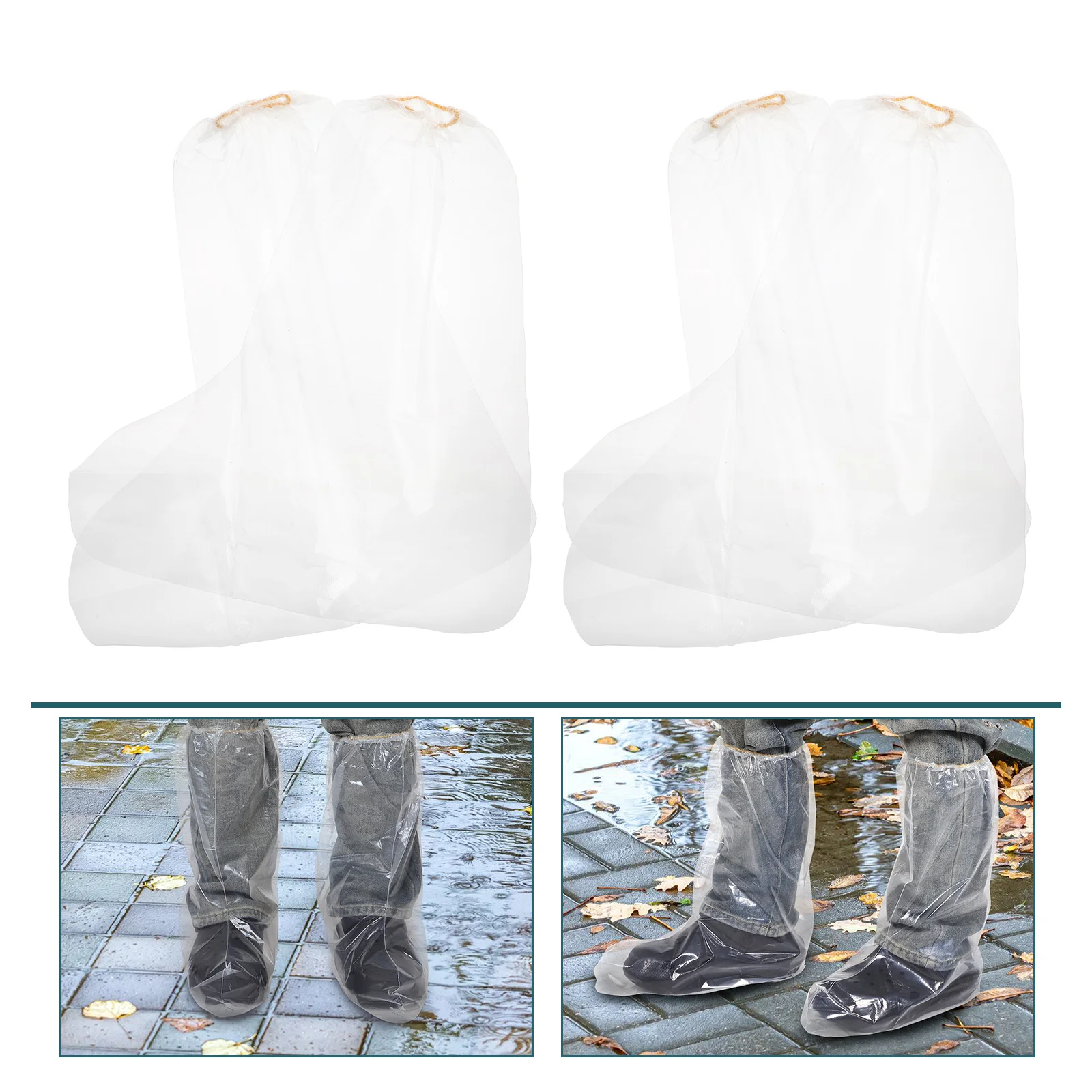 10 pares de cubiertas desechables para botas de lluvia, impermeables y gruesas para zapatos, zapatillas, Camping, senderismo, protectores de zapatos de plástico para el hogar