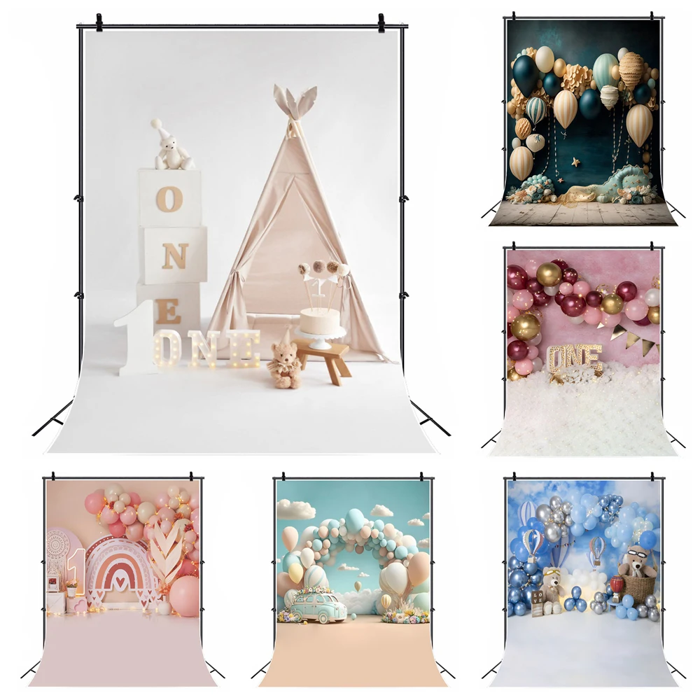 Newborn Baby 1st Birthday Photography Backdrop Kids Indoor Portrait Photocall Props Cake Tent Decoration Photo Studio