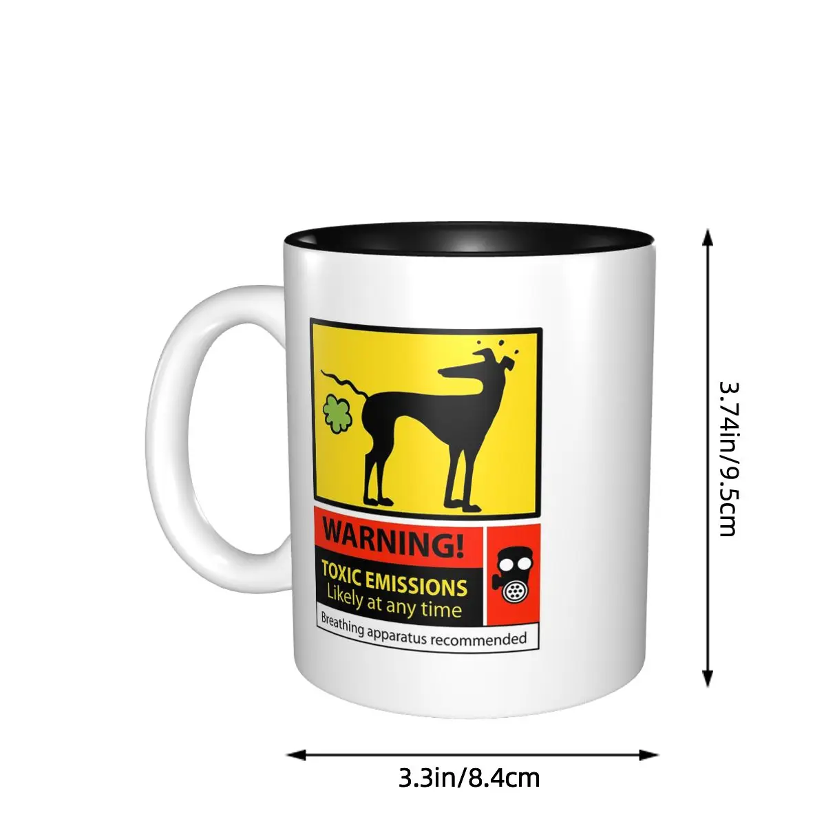 Toxic Emissions Hazard Sign Mug Funny Ceramic Coffee Cups Tea Mugs Milk Cup Drinkware Gifts for Woman Man