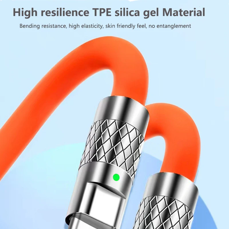 6A 120W 3 in 1 USB Fast Charging Cable For iPhone 14 Micro USB Type-C 8-Pin Silica Gel Charger Cable For Huawei Samsung Xiaomi