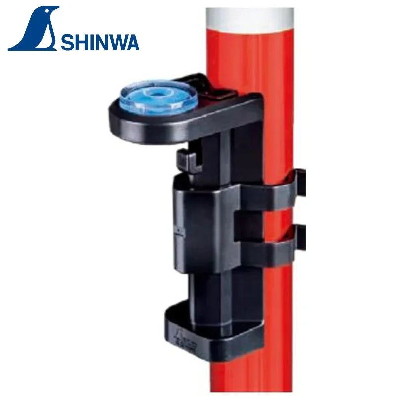 SHINWA Penguin Mini Bubble Level Ruler Revo Clip Type Model 76065 High Visibility Large Vial Dia25mm for Pole Benchmark 1PCS