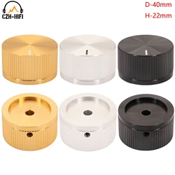 1pc 40x22mm CNC Machined Solid Aluminum Potentiometer Pointer Knob Button Cap for Audio Amplifier DAC Radio Turntable CD Volume