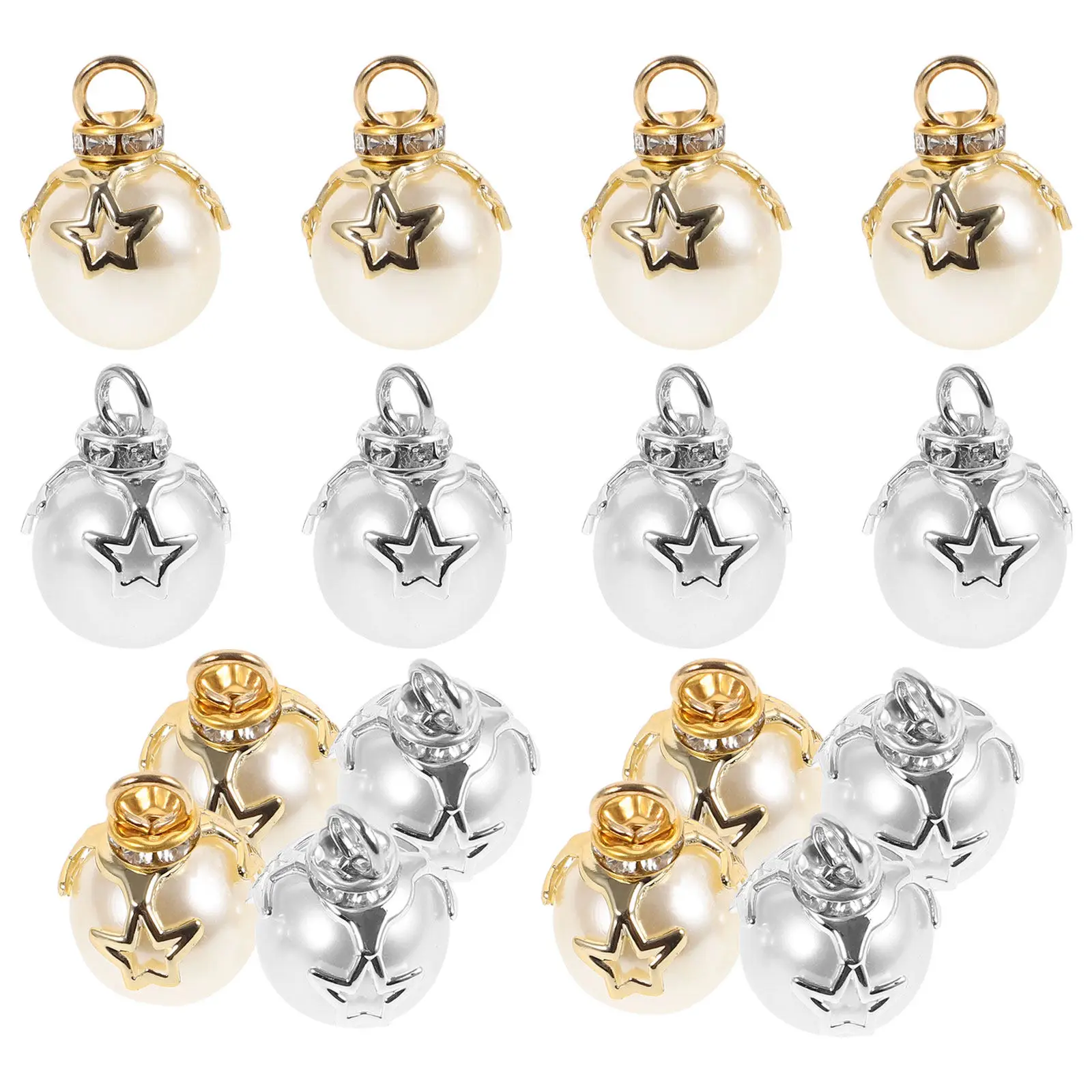 40Pcs Star Charms for Jewelry Making DIY Necklace Earrings Bracelet Pendant Crafting Supplies Pearl Decorative Dangle Drop