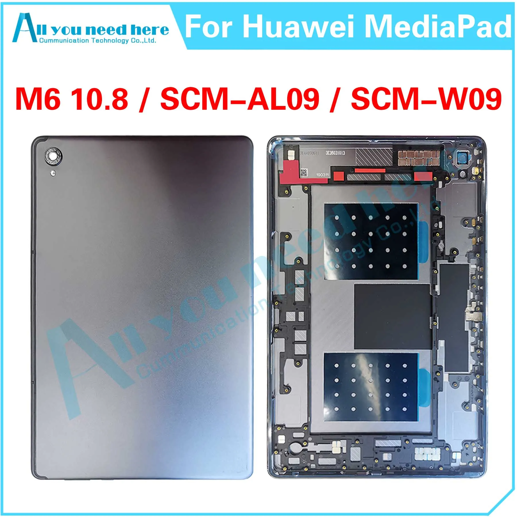 

For Huawei MediaPad M6 10.8 SCM-AL09 SCM-W09 Back Battery Cover Door Housing Rear Case Repair Parts Replacement