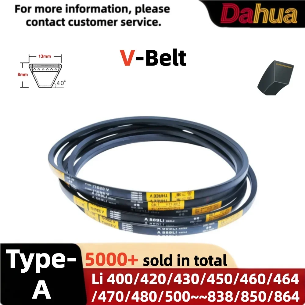 Type A-belt rubber transmission V-belt power transmission belt A 400Li to A 864Li suitable for industrial power transmission