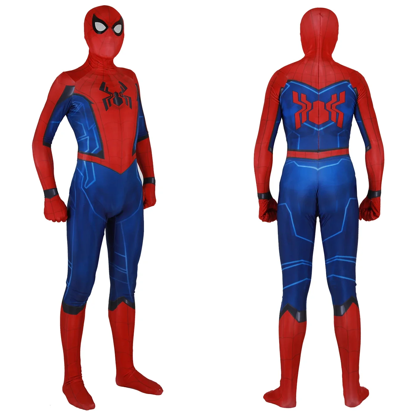 

Ultimate Spiderman Cosplay Superhero Spandex Zentai BodySuits Peter Parker Spider Boys Costume Outfit Halloween Costume Adult