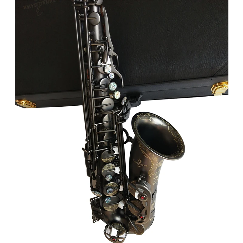 

Black Nickel Gold Alto Saxophone Black EbTune Musical Instrument A-992 Sax Alto Saxophone with Mouthpiece. Reed. Neck. Case