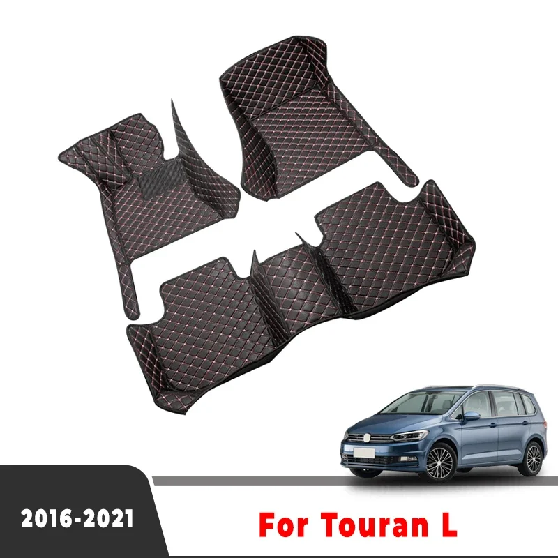 

Автомобильные коврики для Volkswagen VW Touran L 2021 2020 2019 2018 2017 (5 мест), коврики, аксессуары для интерьера, крышка автозапчастей