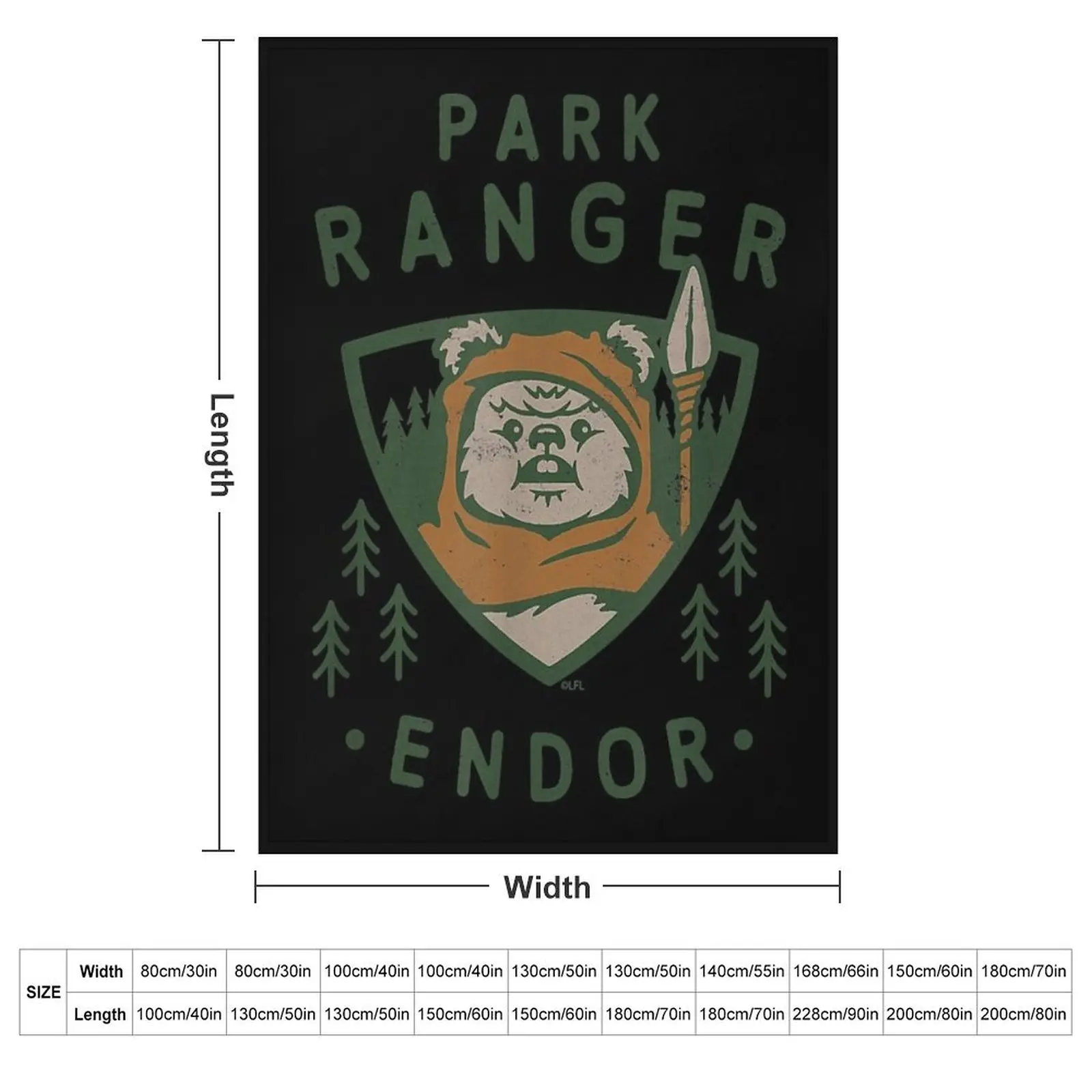 Ewok Park Ranger Endor Throw Blanket Vintage Cute Plaid Sleeping Bag Blankets