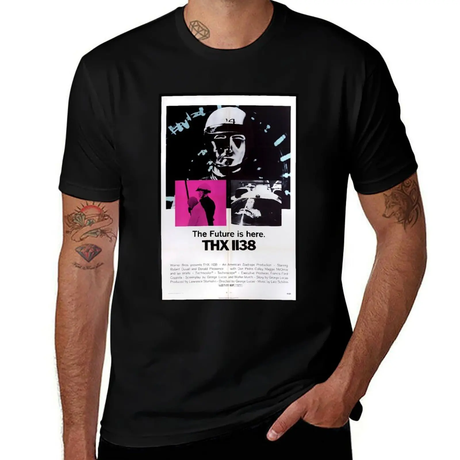 THX 1138 Camiseta para homem gráfico engraçado camisetas engraçadas Camiseta de algodão
