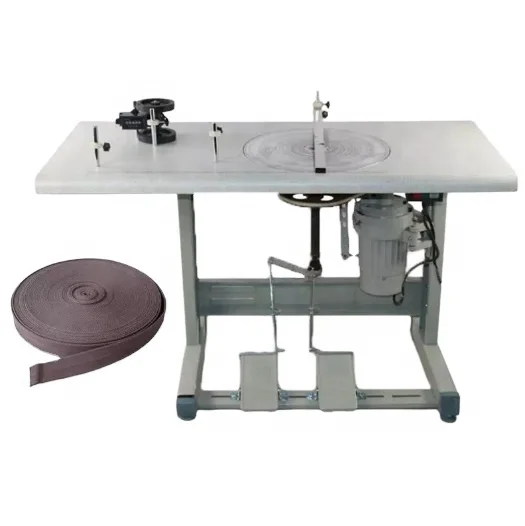 Automatic Tape Ribbon Rolling Rewinding Winding Spooling Machine Elastic Tape Rolling Winding Machine