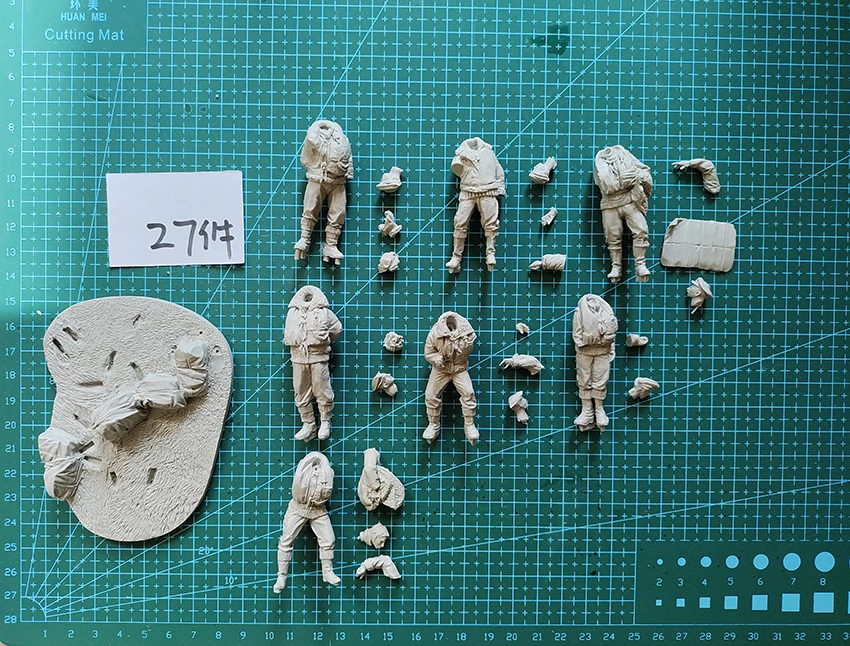 Resin soldier 1/32 54mm   ancient Coastal Crews with base  7 figures Model Unassambled Unpainted  Figure Building Kit