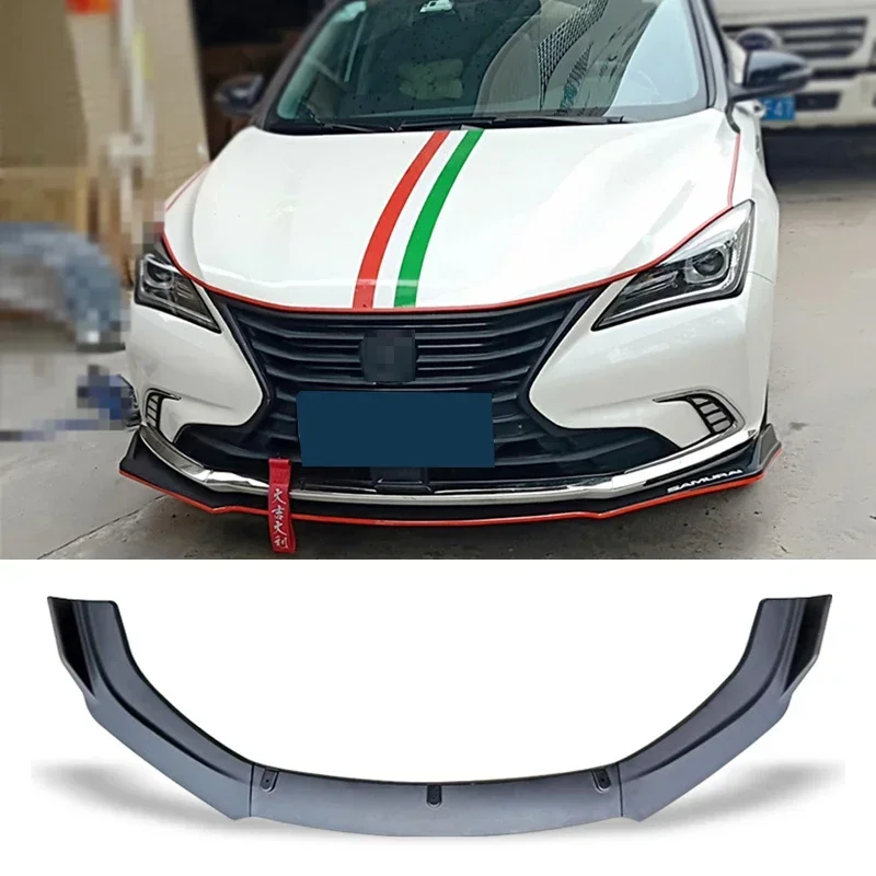 New! Front Bumper Spoiler Protector Plate Lip Body Kit For Changan Eado 2018 2019 Carbon Surface Car Decorative Strip Chin Shove