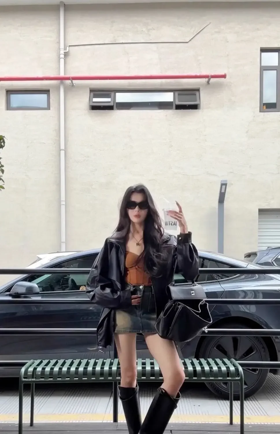 2026Y2K high-end retro motorcycle leather jacket women's spring and autumn versatile design leather jacket trend