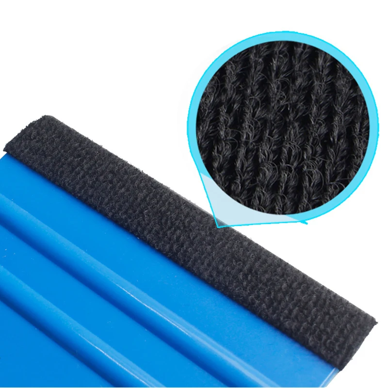 10/20/30Pcs 10x7cm Blue Squeegee Felt Edge Car Scrapers Vinyl Wrapping Car Tinting Window Glass Cleaning Tool Sticker Remover