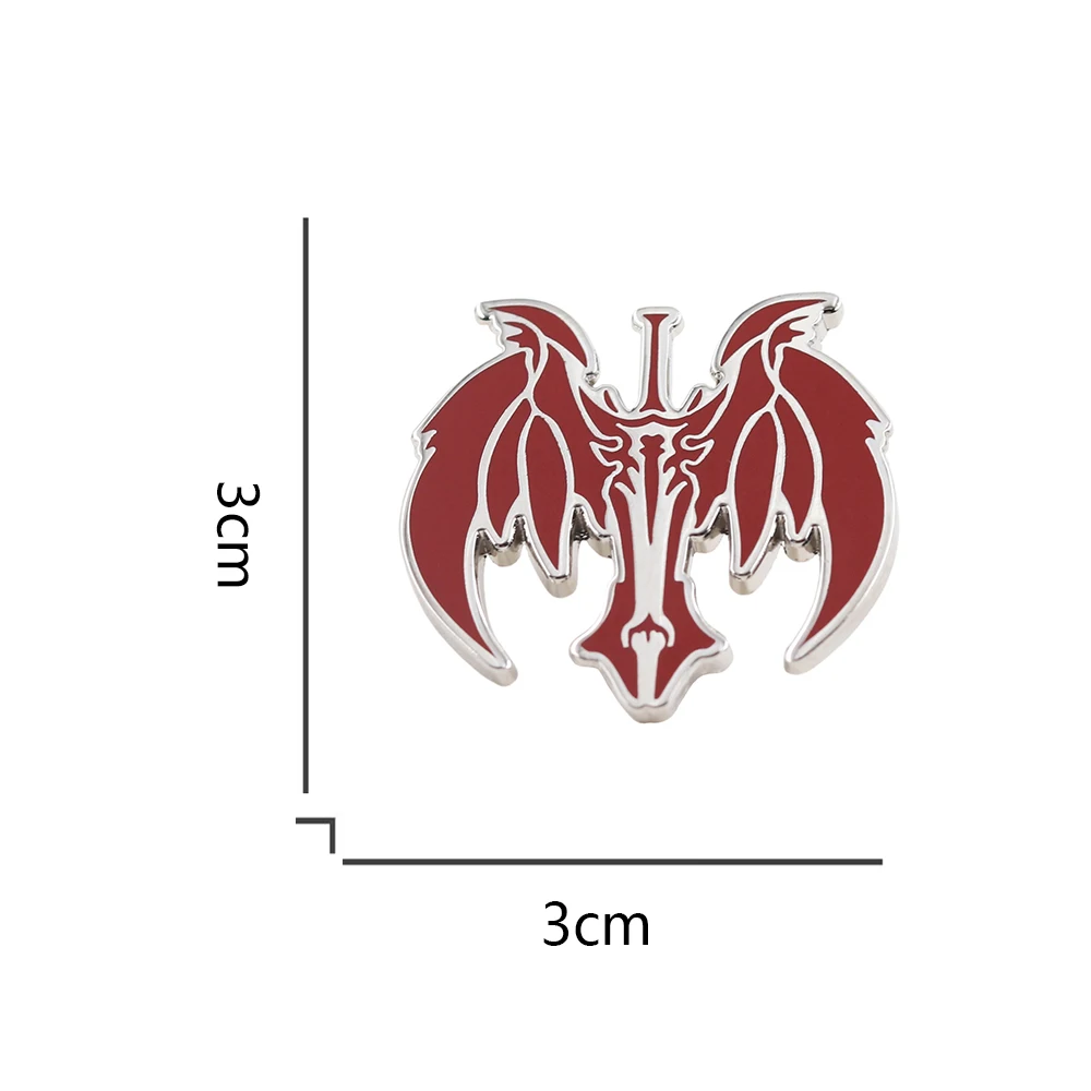 Aatrox The Darkin Blade Enamel Pin Competitive Game Peripheral Badge Fallen God Warrior Brooch Gamer Otaku Collect Souvenirs