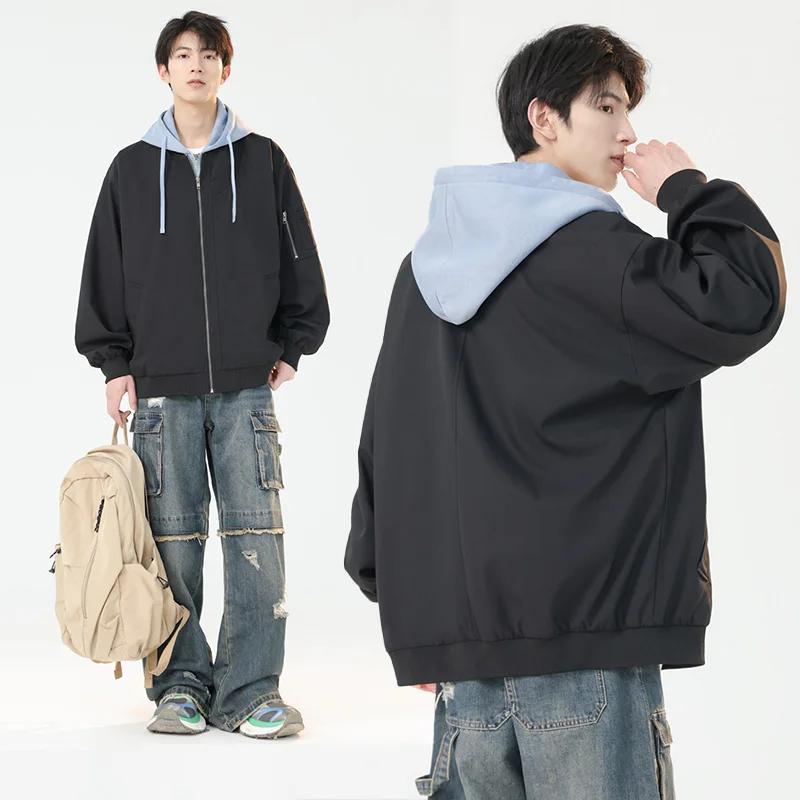 الخريف سترة خارجية الذكور المرقعة مقاوم للماء الصيد الدراجات مقنعين سترة الربيع مريحة الرحلات Chamarras Para Hombre