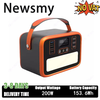 Newsmy N150 Portable Power Station 200W Solar Generator 153.6Wh LiFePO4 Battery Home Backup Outdoor Camping Mobile power