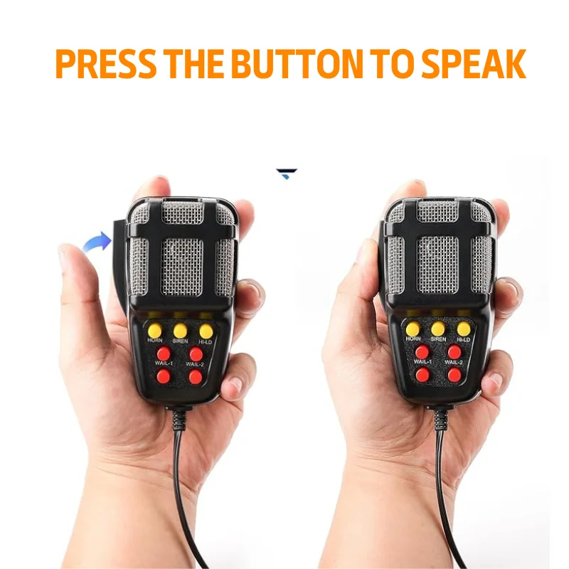 7 لهجة الصوت سيارة بوق الإنذار الكهربائية الصوت مكبر صوت صفارة الإنذار ل البوق/السيران/صفارة الإنذار/نظام المرور سيارة الطوارئ مع ميكروفون