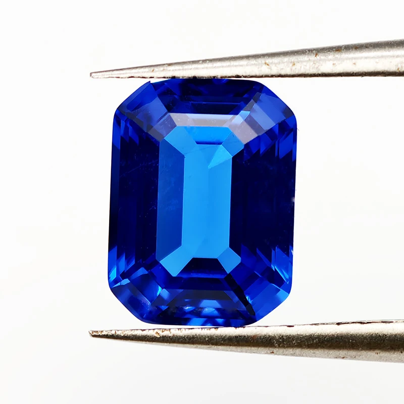 NEW Emerald Shape Blue Cobalt Spinel Loose Gemstone Diamond for Jewelry Making 4