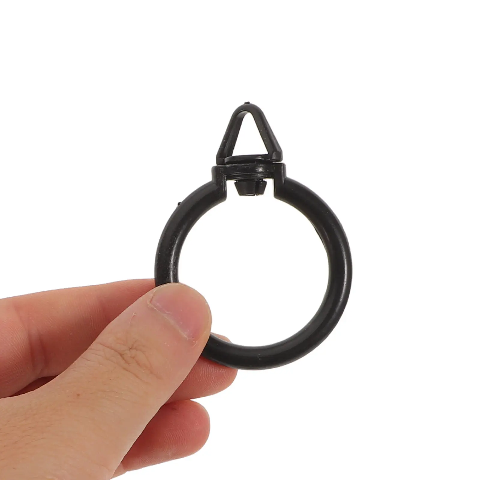 

190pcs Curtain Rings Drapery Hooks Black Plastic Eyelet For Curtain Rods Smooth Slide Heavy Duty Modern Home Decor Hardware