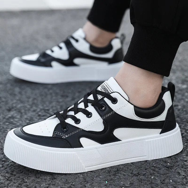 

Новая мужская повседневная обувь, туфли на толстой подошве со шнуровкой, мужские кожаные кроссовки, высококачественные нескользящие удобные прогулочные туфли 39-48