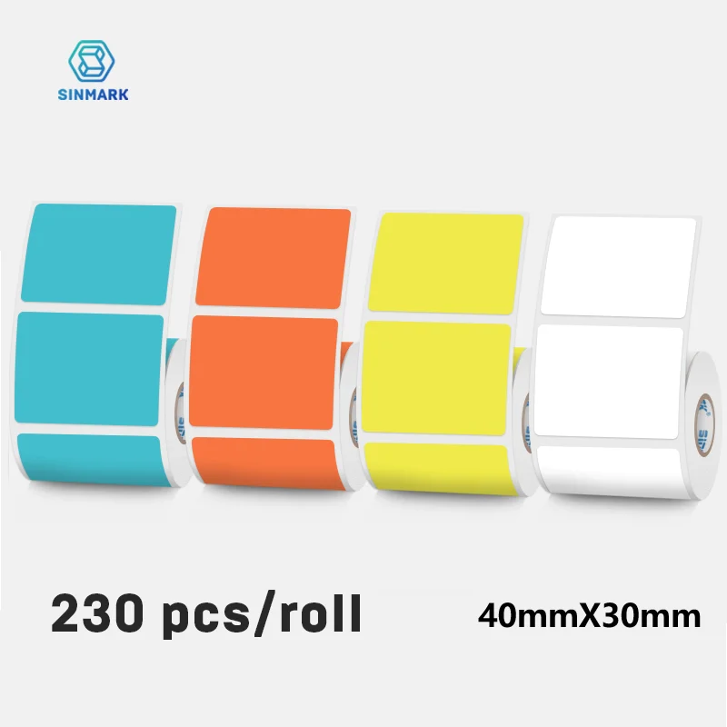 Colorful Label Thermal Paper Sticker For SINMARK Portable Printer P15 Waterproof Self-Adhesive Label Paper